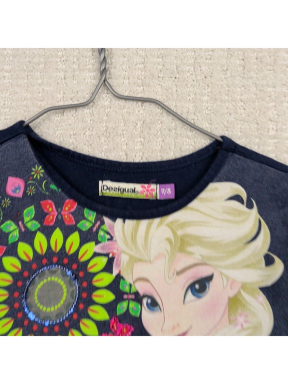 Desigual x Frozen II Elsa Disney Tutu Hugs Dress Girl Size 7-8 Mandala Boho - Picture 5 of 11